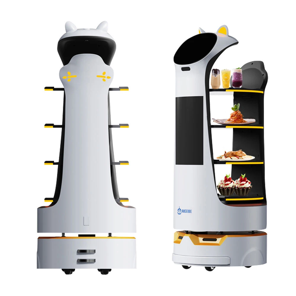 Anseboo Electric Food Delivery Vehicle Robot Restaurant Waiter Service Robot for Restaurant Coffee Shop Hotel and Fast Food Shop