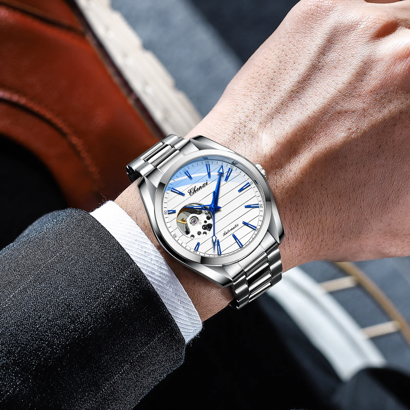 Skeleton Automatic Men's Watch OM-590907