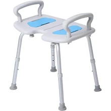 23-Inch Adjustable Shower Stool with Arms, Heavy Duty Shower Chair for Inside Shower, Bath Chairs for Seniors