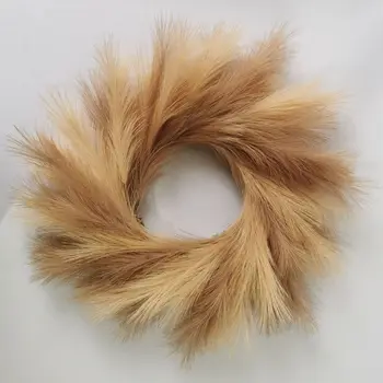 Wholesale Hot Selling Artificial Faux Pampas Ring Artificial Reeds Pampas Grass Wreath For Wedding Home Decoration