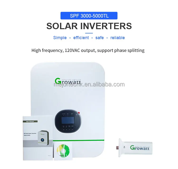 Growatt Energy Storage System Mppt Inverter Solar Spf 3000tl Hvm-48 48v ...