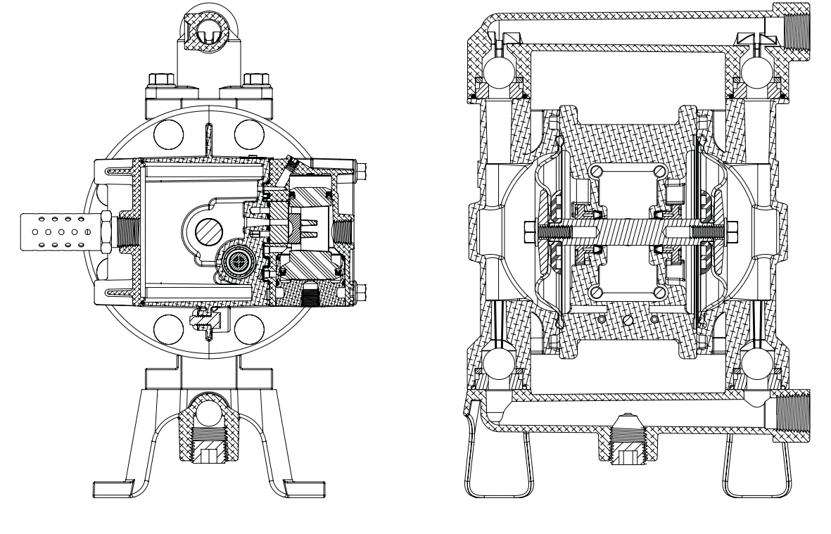 ARO Pneumatic diaphragm pump with PTFE diaphragm the ARO AODD  pump supplier