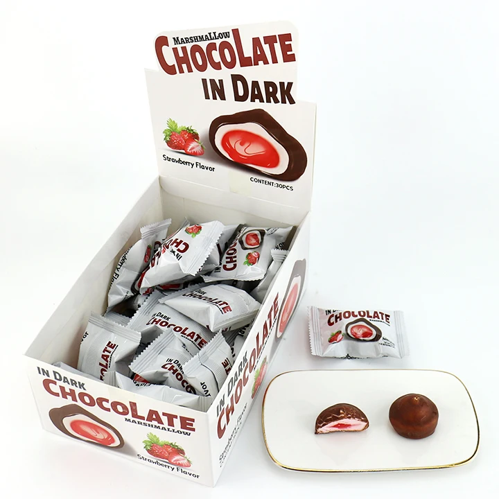 chocolate coated marshmallow