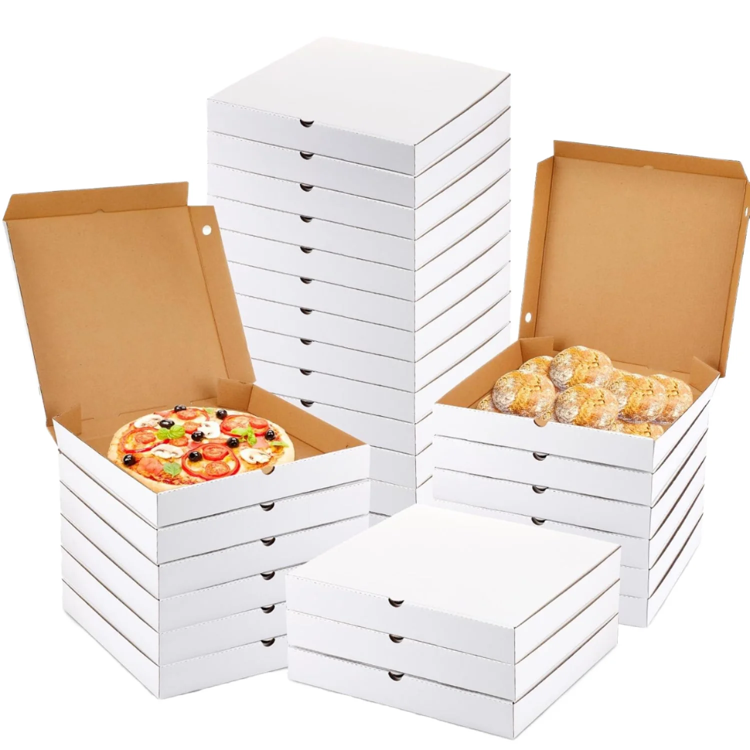 Custom Printed 7 8 9 10 12 15 16 18 Inch Pizza Delivery Boxes 33x33 ...