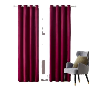 Rancho Hot Sell Curtains for Bedroom windows with Living Room Curtain Designs Velvet Curtains