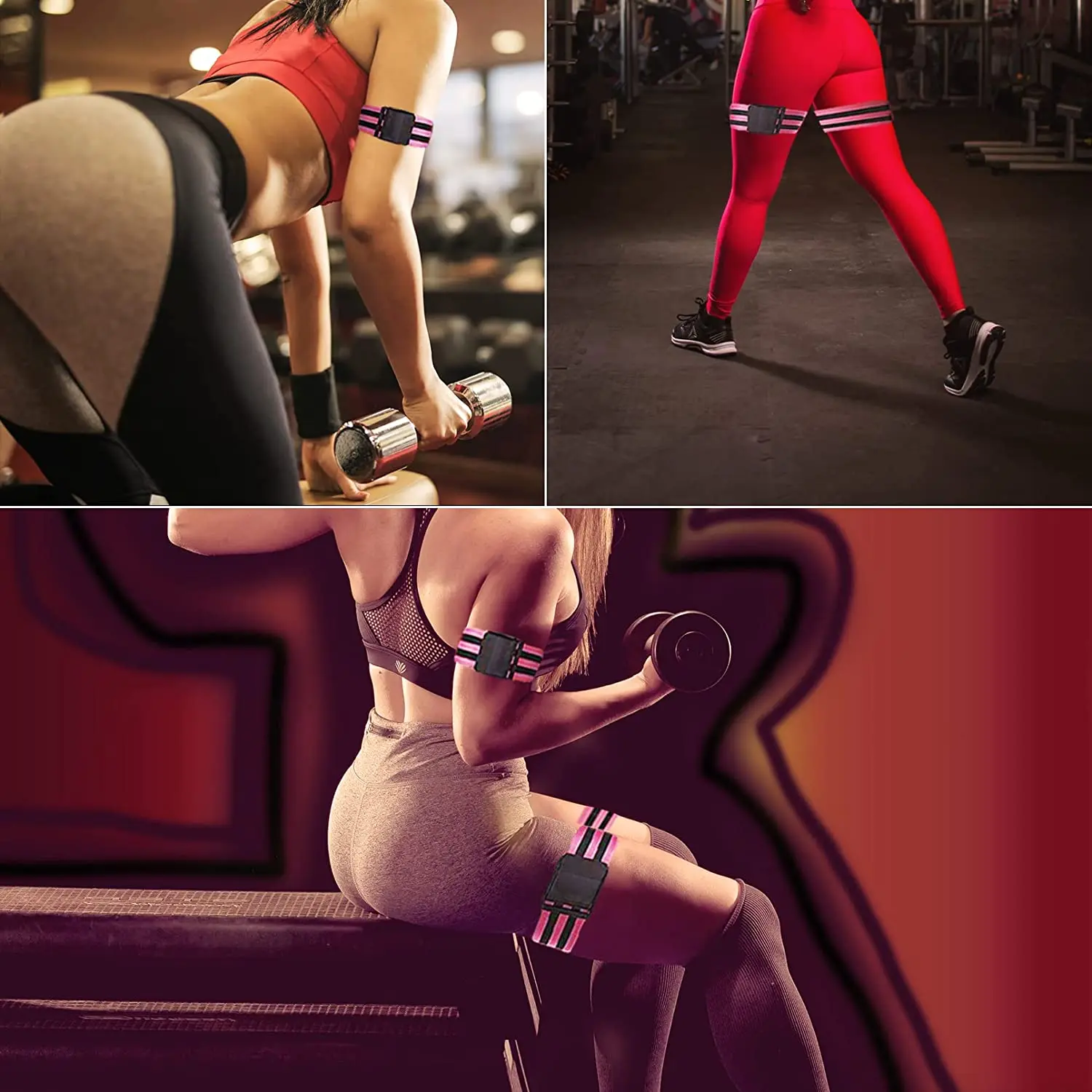 Good Quality Blood Flow Restriction Bfr Bands Elastic Resistance Band Black Bfr Training Gluteal Leg Band for Shaping Fitness