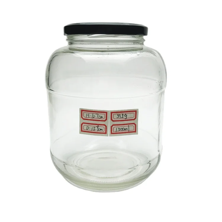 large round glass jar