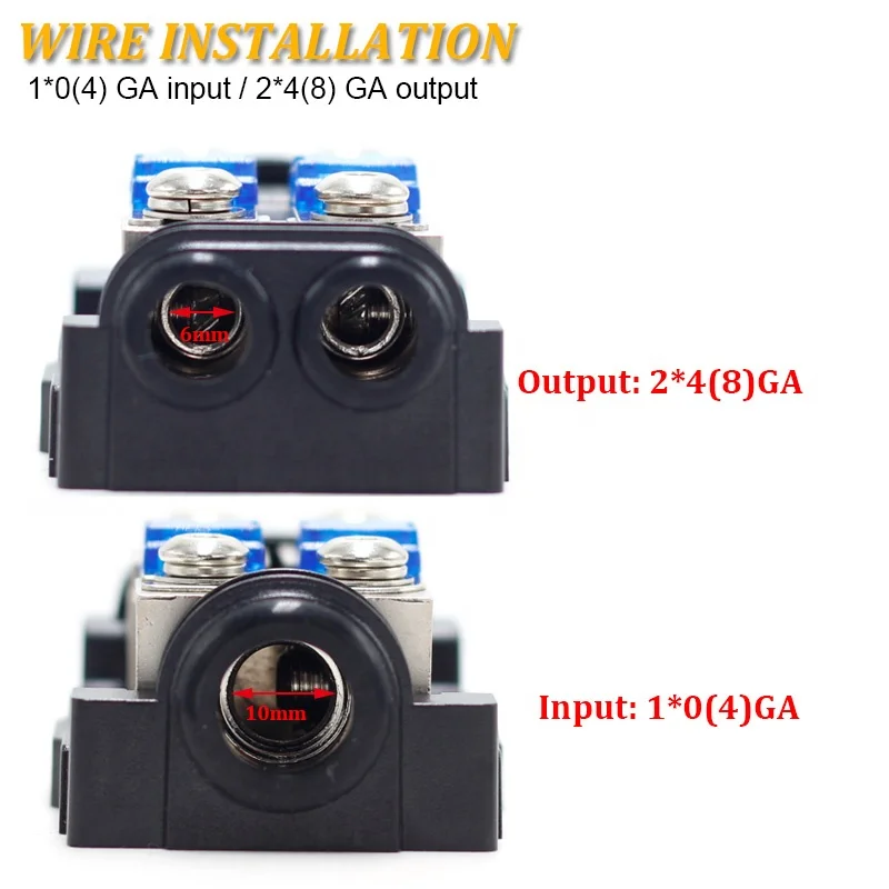 Ini-ANL Portafusibles HiFi Auto Fusible Bloque De Distribución De