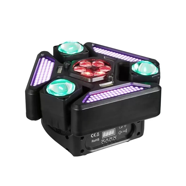 LED 360 Degree Rotating RGBW DMX512 Control Stage Lights