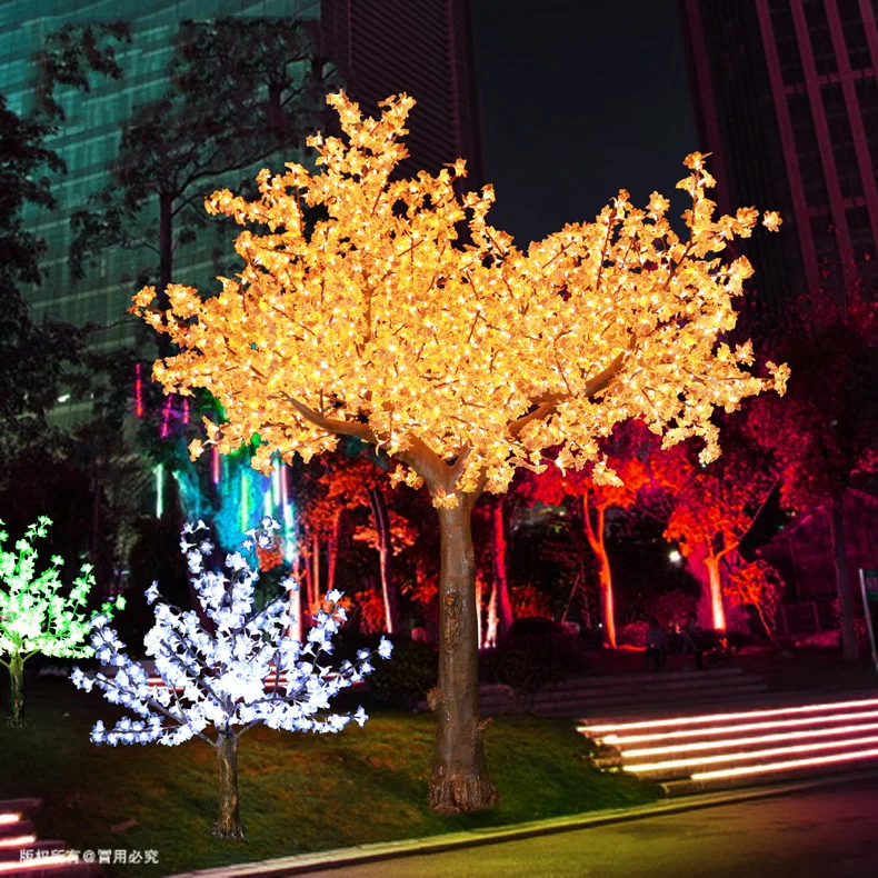 Rgb Tree 350cm Lighted Artificial Light Up Cherry Blossom Trees For