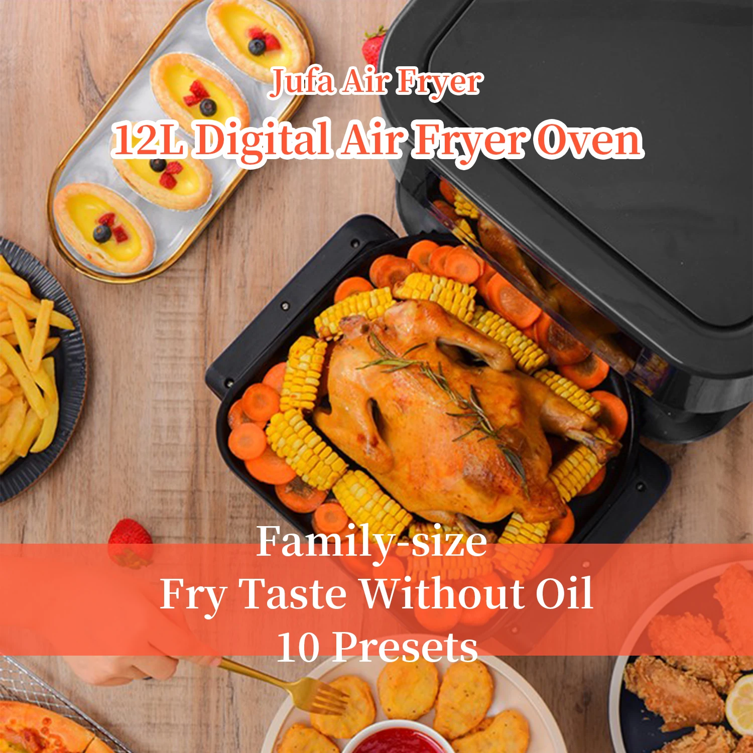 Household 12l Electric Air Fryer Digital Display Temperature Control