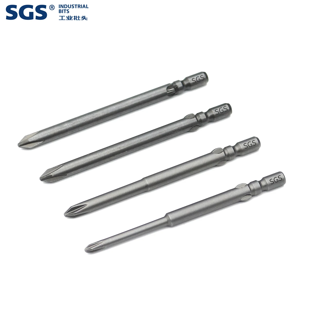 SGS Source Factory 4mm Strong Magnetic S2 Material 40mm 60mm Single Head Phillips Electric Bits Industrial Screwdriver Bits