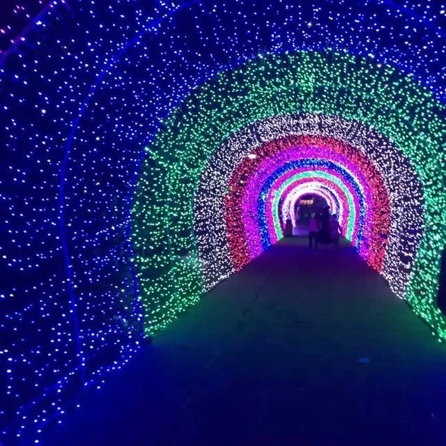 Government Festivals Led Light Decoration Outdoors Led 3D Arch Tunnel Street Lights