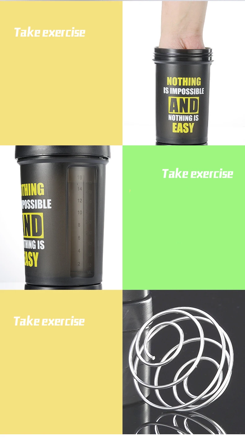 Custom Logo Three Layers Fitness Bpa Free Plastic Gym Sports Water ...