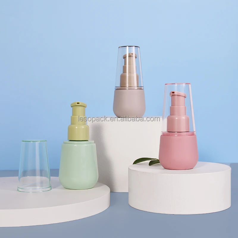 Unique Design PETG Colored Serum Pump Bottle for Foundation Serum Hair Oil Cute Shape 30/50/80/100/120/150ml