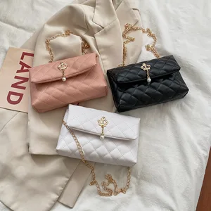 2021 New Embroidered Tassel Small Square Bag Trendy Women's Chains Shoulder Bag Fashion Messenger Bag Wholesale