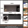 Lavabo in ceramica 200Rock Slab + mobiletto con specchio intelligente