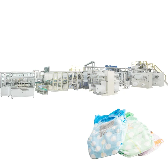 Economic Semi Servo Baby Diaper Machine with Large Waistband