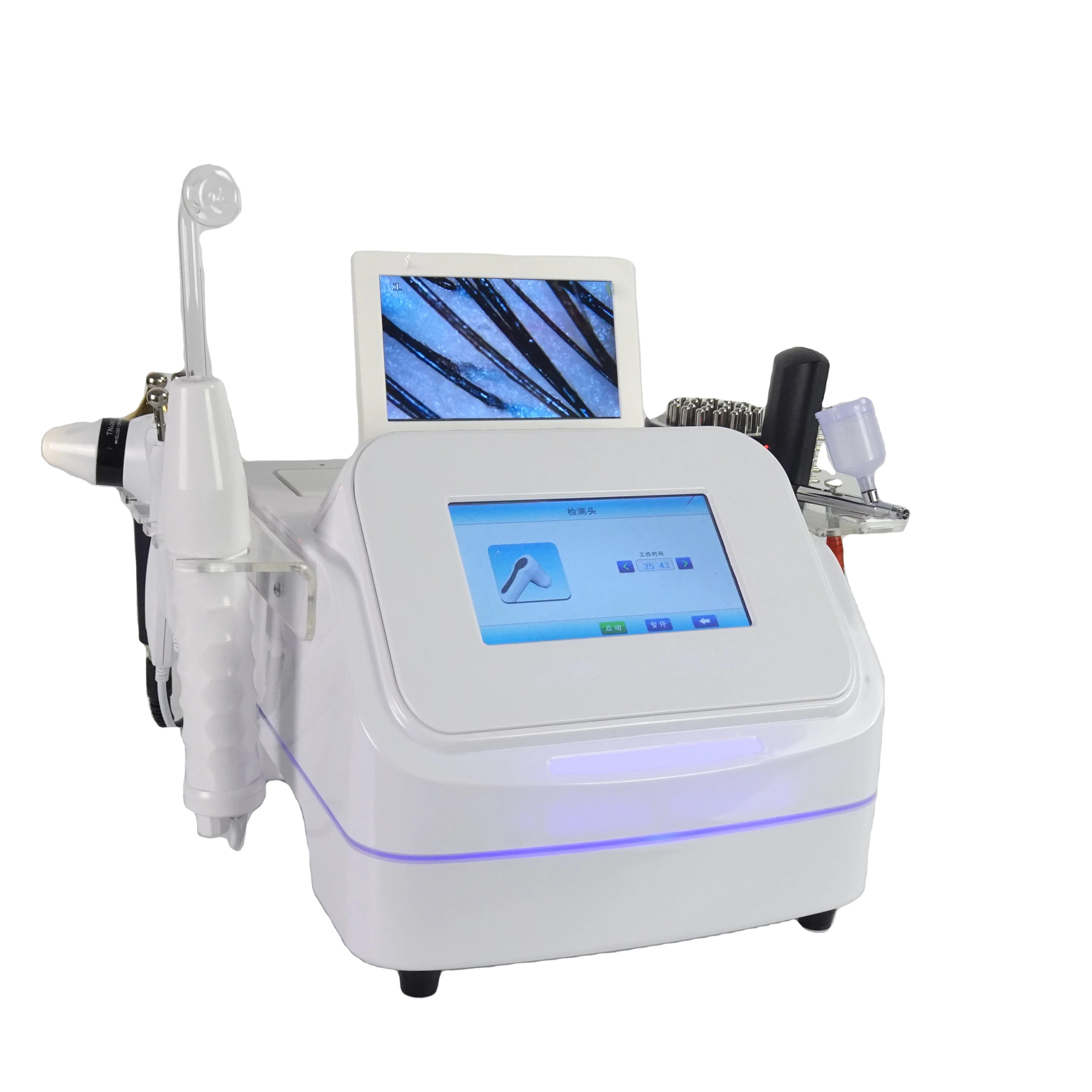 2024y 7 In1高周波毛包検出スカルプトリートメントマシン髪分析