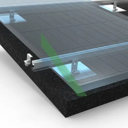 Asphalt Shingle Roof Mounting Roof Flashing Kit With L Feet Solar Mounting System