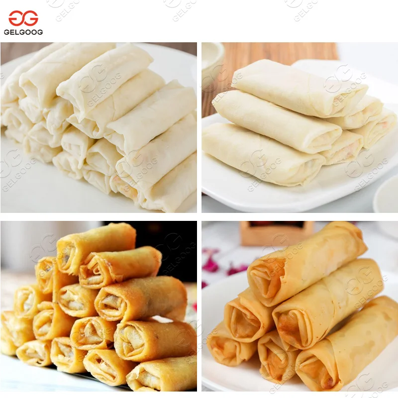 Automatic Vietnamese Fresh Spring Roll Pastry Making Lumpia Maker Frozen Vegetable Spring Roll Machine