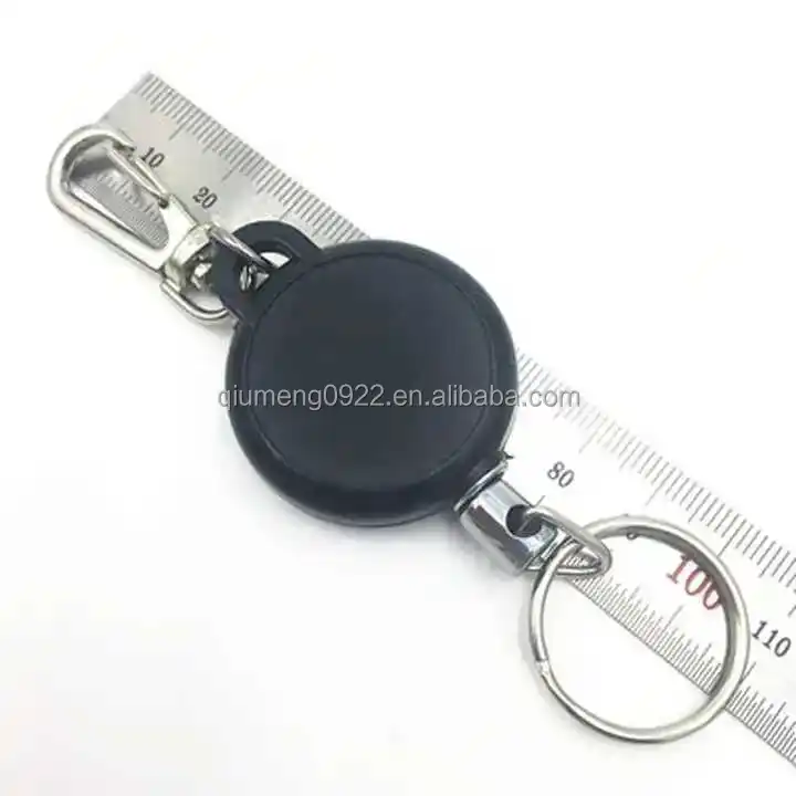 Black Keychain 60cm Length Badge Reel