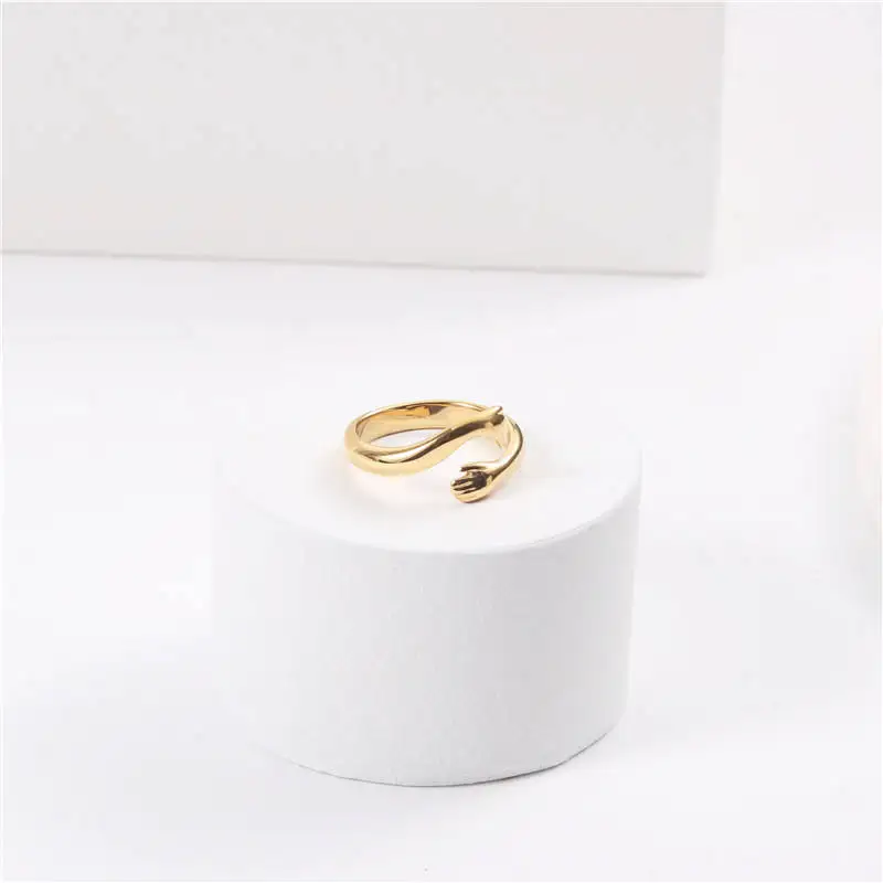 Custom Design Fashion Love Open 18k Gold Plated Stainless Steel ...