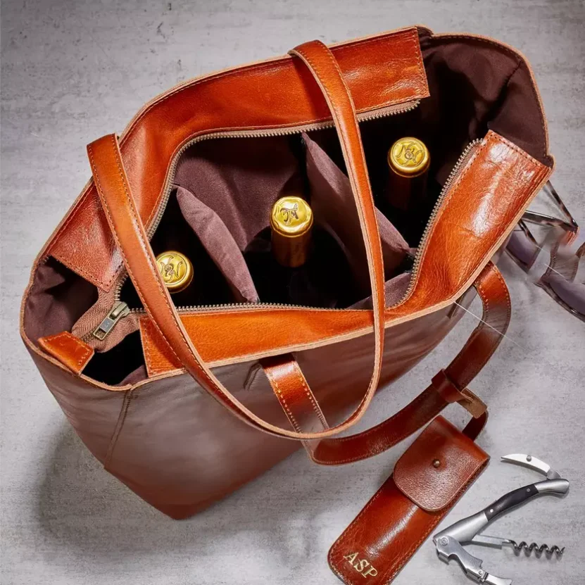 Professional Cork Screw Wine Bottle Opener Storage Pouch Mid Century