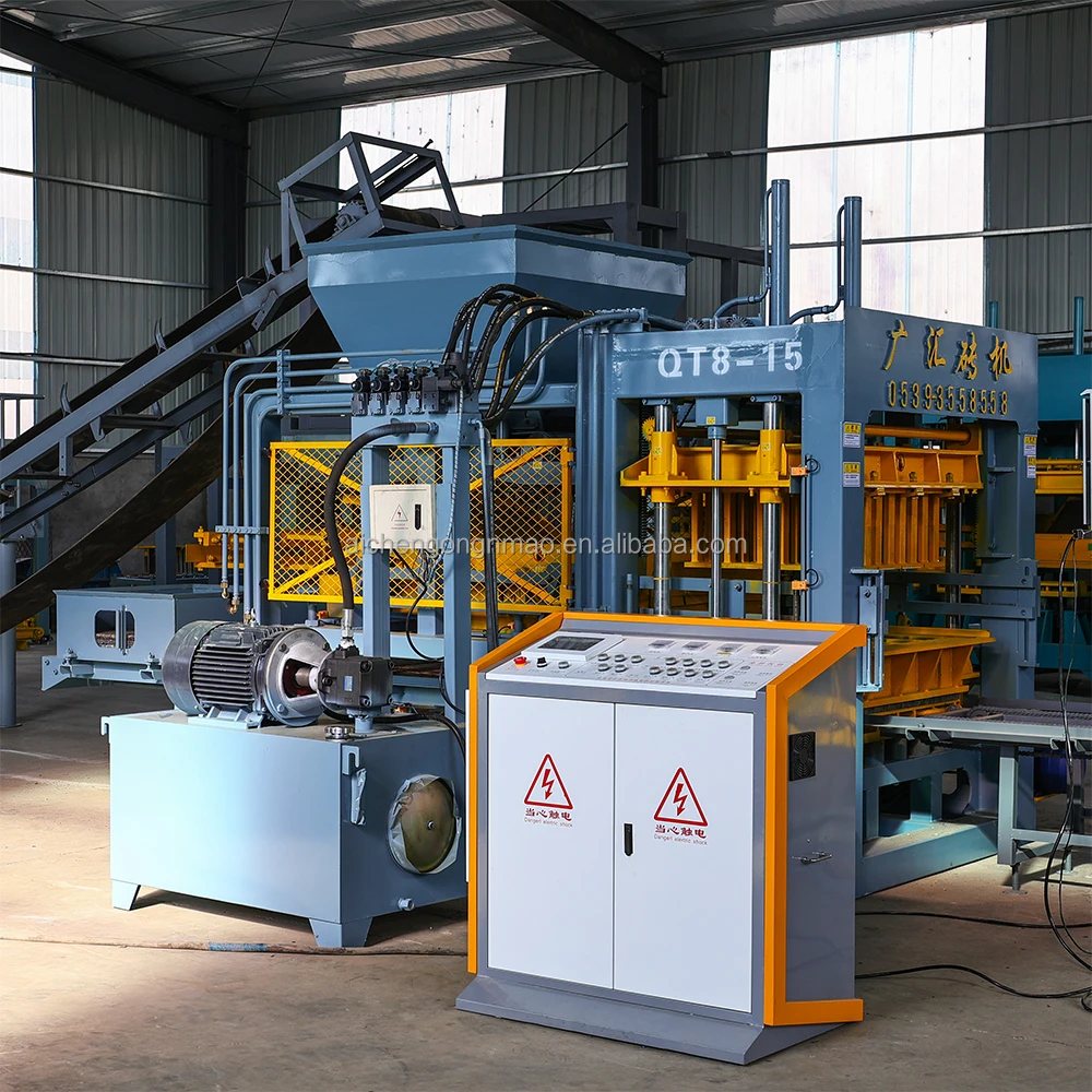 Aichen Qt8-15 Full Automatic Hydraulic Hollow Brick Making Machinery ...