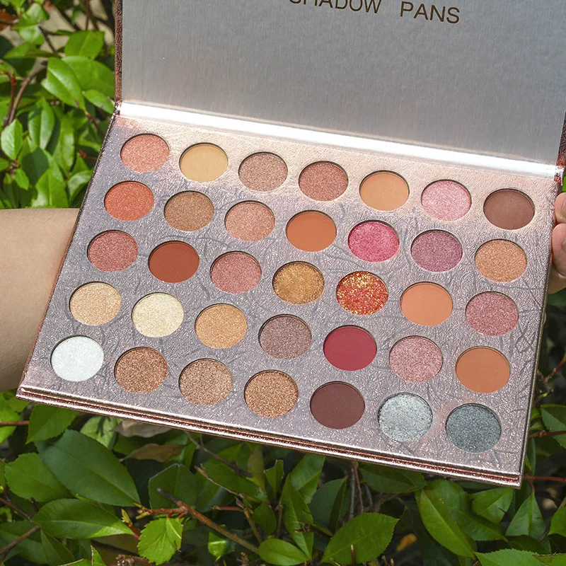 
 OEM Wholesale 35 Color Mashed Potato Eye Shadow Shimmer Glitter Pigmented Private Label Eyeshadow Palette Can be customized  