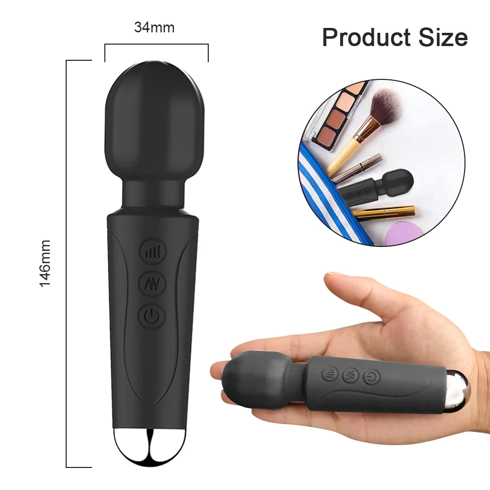 ALWUP Adults Powerful Stimulator Personal Magic AV Vibrator Wand for Clitoris Massager Goods Sex Toys for Adults Female