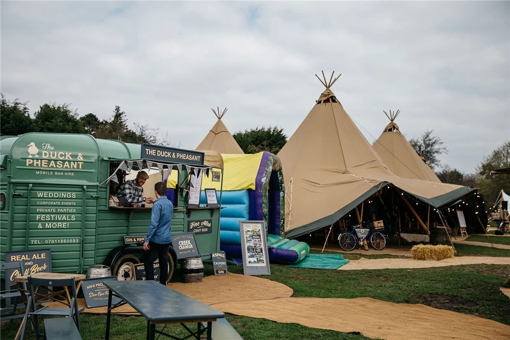 tentipi big stage platform top outdoor event bohemian wedding