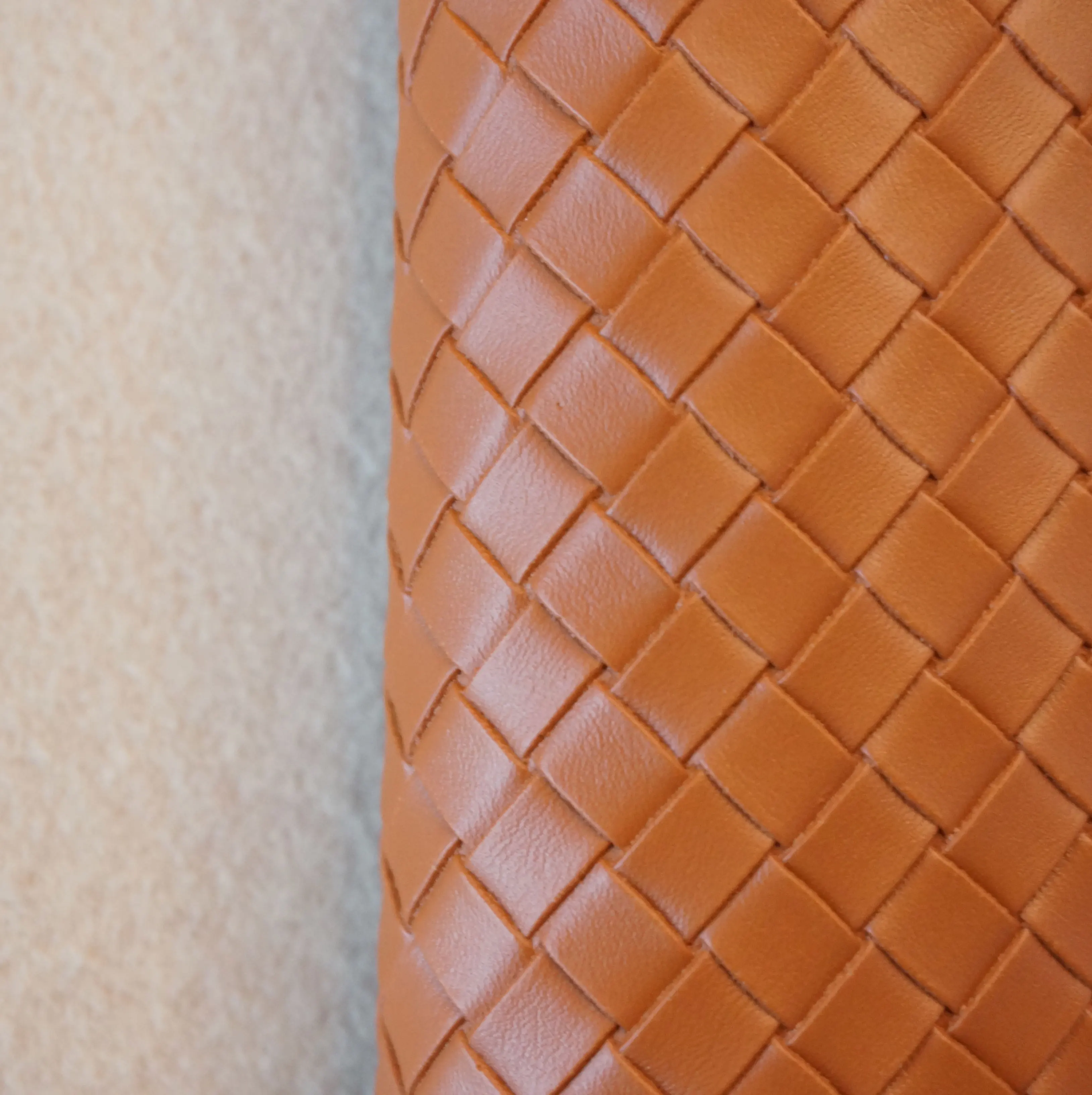 Cigno GRS-Certified Cross Pattern Synthetic Leather Recycled Materials with High Quality for Bag Making