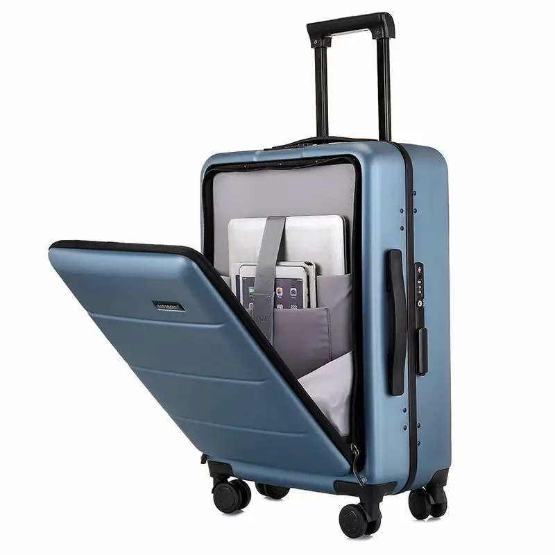 MIFUNY 18 inch Mini Rolling Luggage Business Front Opening Pull