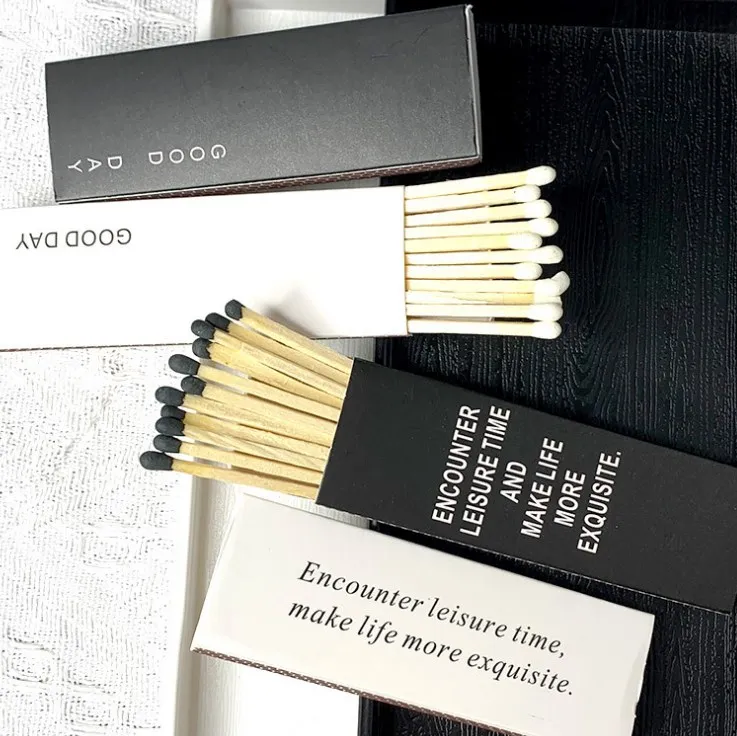 Wholesale Personalised Colorful Wooden Stick Safety Long Black Matches