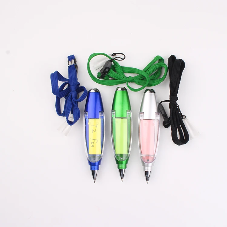 Multi-function Pen Sticker Paper LED Light Ball Neck Hang Pens