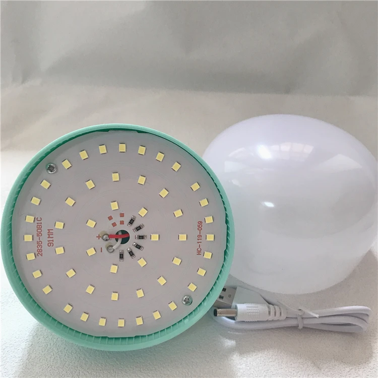 50W Portable Outdoor LED Light Bulbs Camping Hiking BBQ Outage Emergency USB Rechargeable Bulb