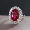 open size Red corundum ring open size