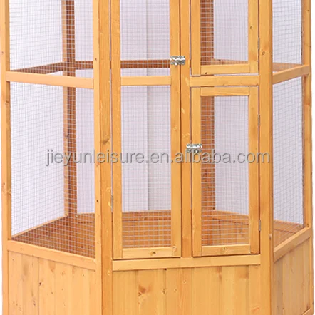Jaalex Wooden Bird Cage Large Bird Aviary Outdoor Waterproof Luxury ...
