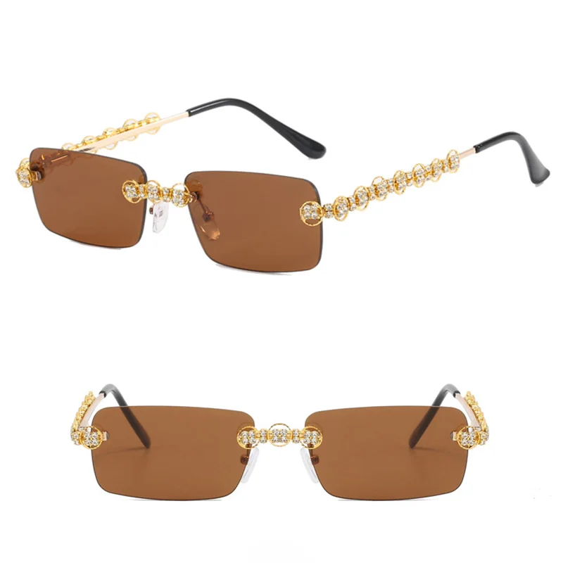 Dl Glasses Fashion Diamond Sunglasses Small Square Shades Personalized ...