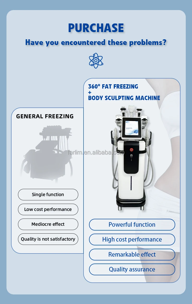 4D Cool Tech Double Chine Cellulite Removal Criolipolisis 360 Cryotherapy Body Sculpting Fat Freeze Facial Body Slimming Machine