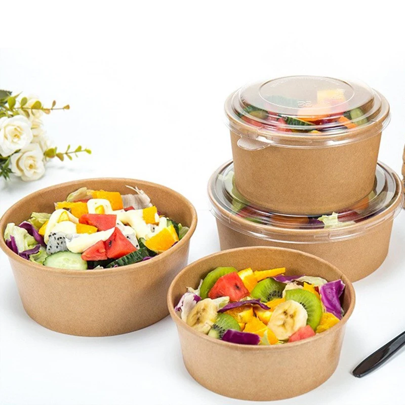 50PCS Disposable Bowl Biodegradable Lunch Bowl For Ice Cream Chili