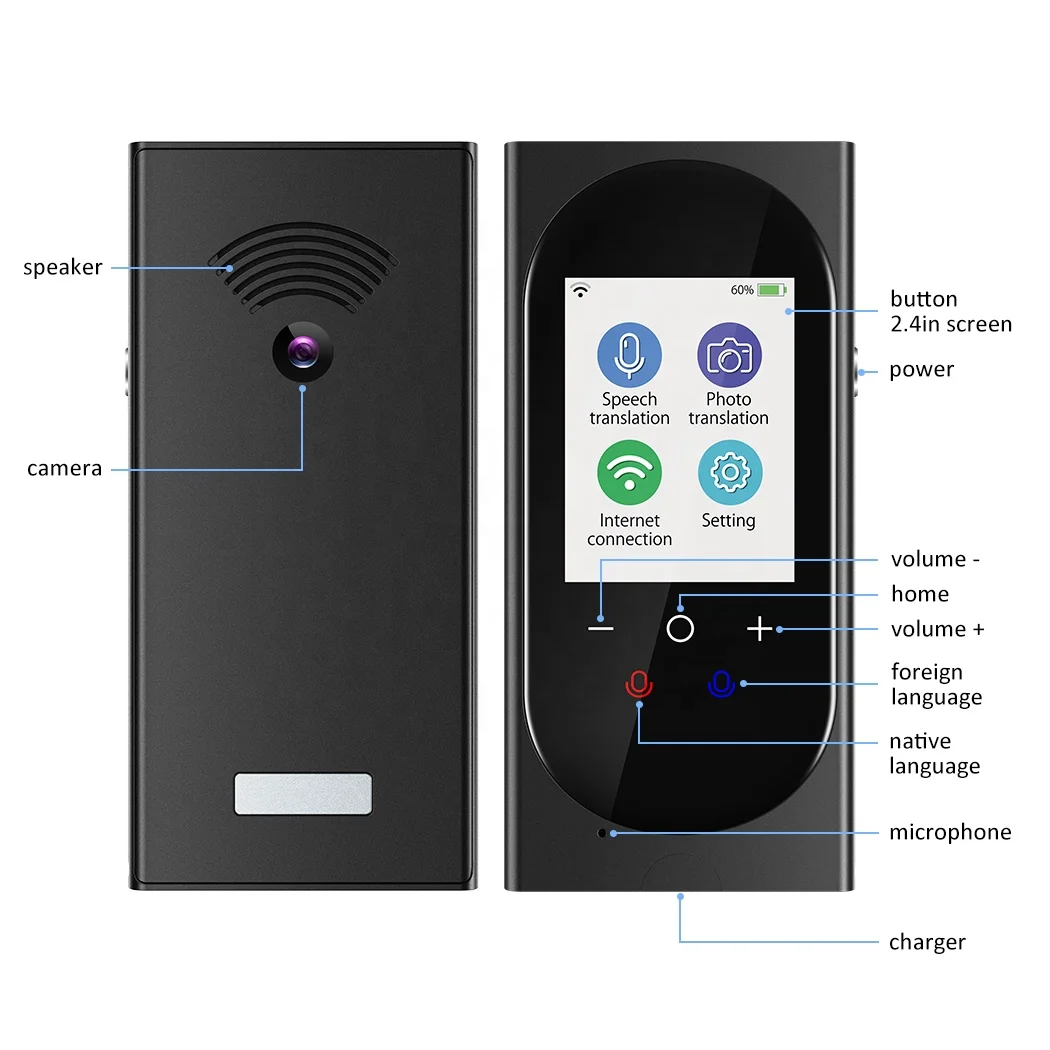 VORMOR T10 Language Translator 0.1s Business Google Translate Language Smart Voice Translator OEM Wifi Offline Photo Tranlator