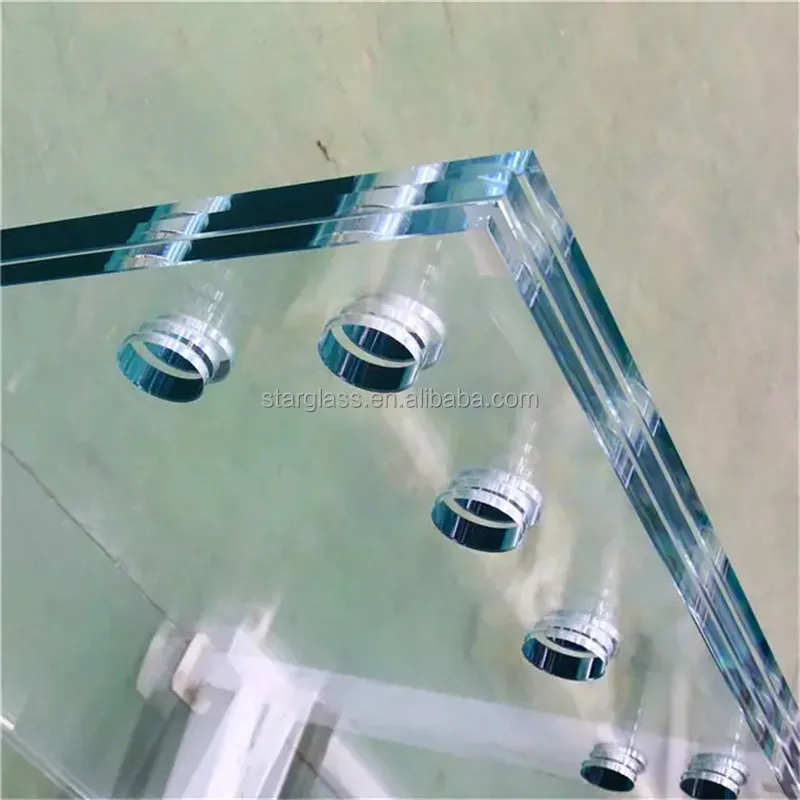 6mm 8mm 10mm 12mm Toughened Clear Balustrade Tempered Glass Swimming Pool Fence for Bathroom Curtain Wall Decoration