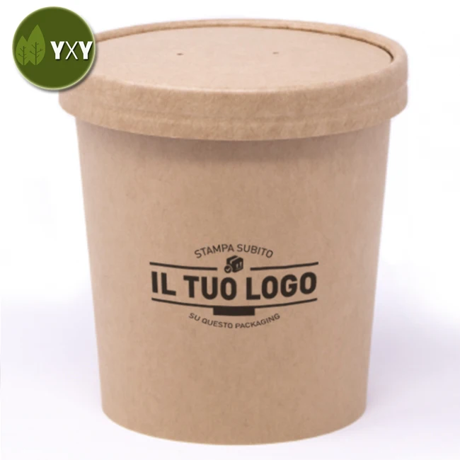 Получить! Экологичная чашка из крафт-бумаги с логотипом на заказ и бумажной крышкой