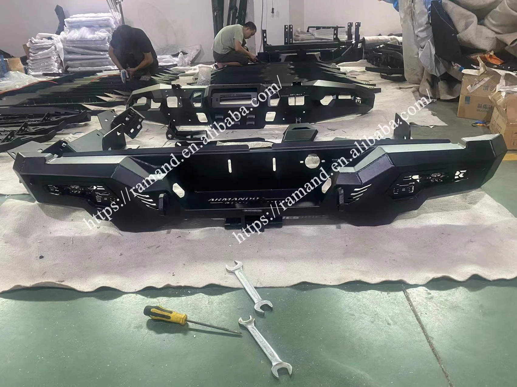 D Max Rear Bar Car Steel Rear Bumper For Dmax With Led Light Shackle Car 4x4 ...