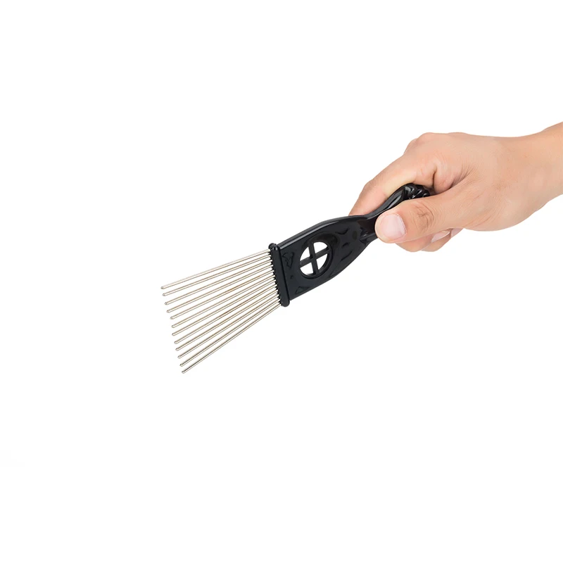 Multi Function Salon Retro Stainless Steel Oil Head Comb Long Teeth Hair Pick Afro Hair Dye Comb