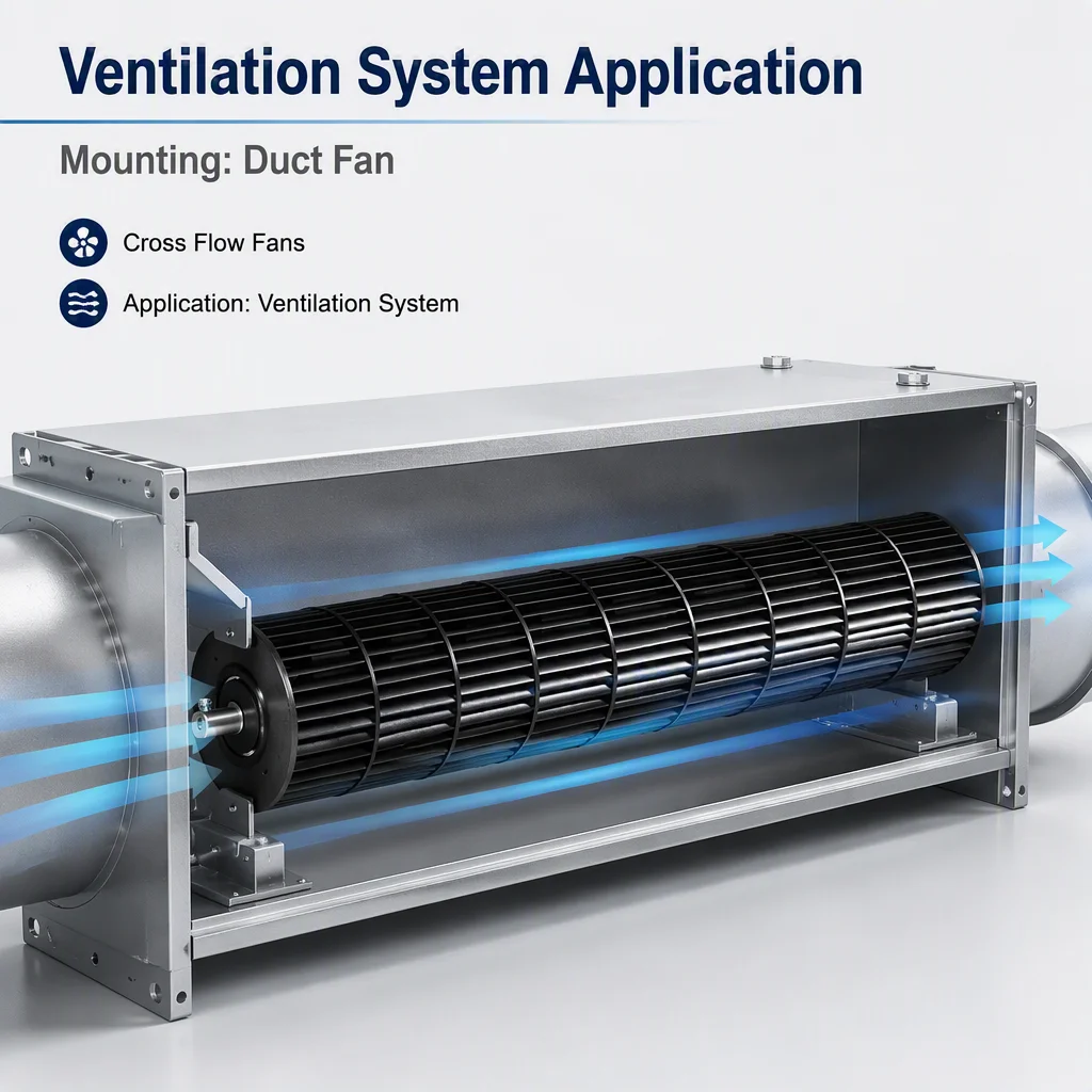 Cross Flow Fan, Plastic, Centrifugal - detail 2