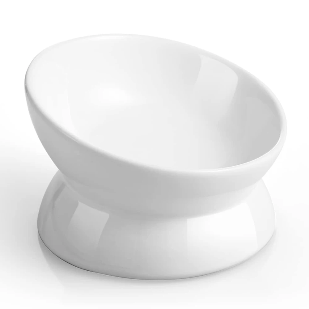 Миска для воды с приподнятым наклоном защита от рвоты посуда домашних животных маленьких собак кошачьих котов толстым лицом керамическая миска кормом кошек