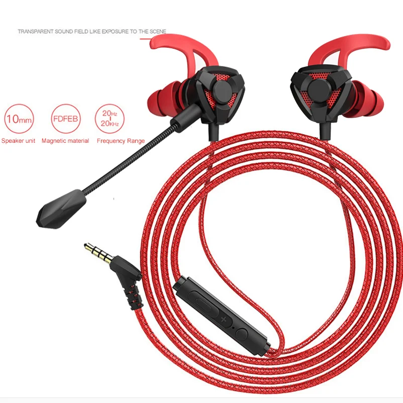 G9 3.5mm 3D Stereo Earbuds with MIC Wired Gaming headphones Headset for mobile pubg games Alibaba